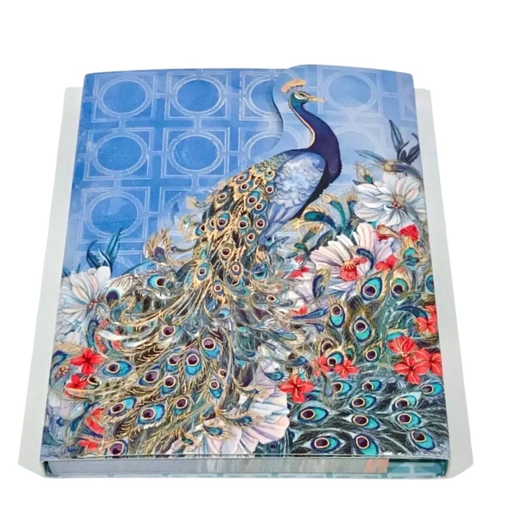 Pictura Peacock Purse Embossed Notepad with Pen